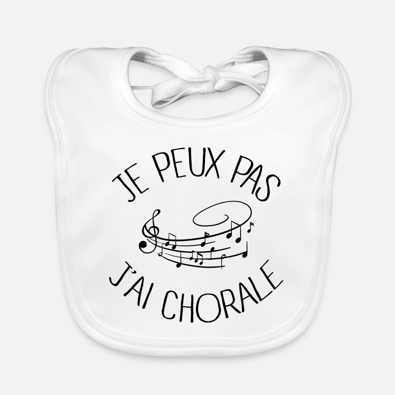 Je peux pas j'ai Chorale Bavoir bio Bébé
