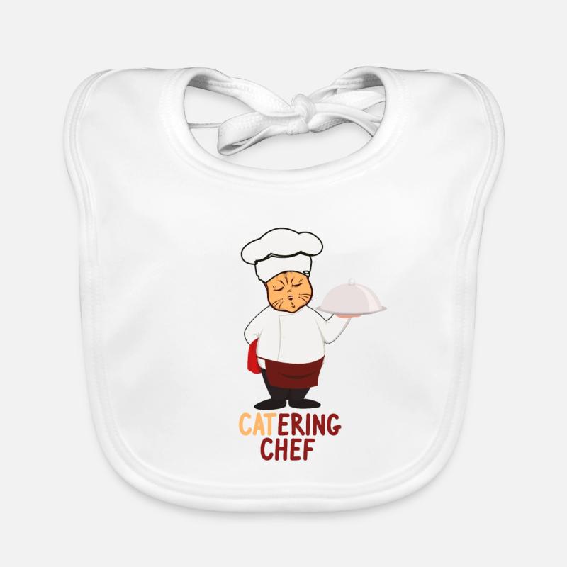 Catering chef cat cook boiling cat Organic Baby Bibs