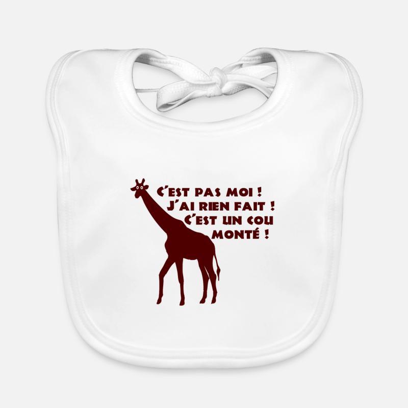 C'EST PAS MOI, J'AI RIEN FAIT, C'EST UN COU MONTÉ Bavoir bio Bébé