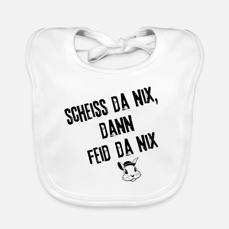 Scheiß da nix Style | Redewendung Baby Bio-Lätzchen