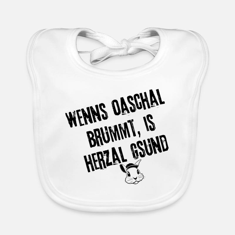 OaschalBrummt_HerzalGsund_Style | Redewendung Baby Bio-Lätzchen