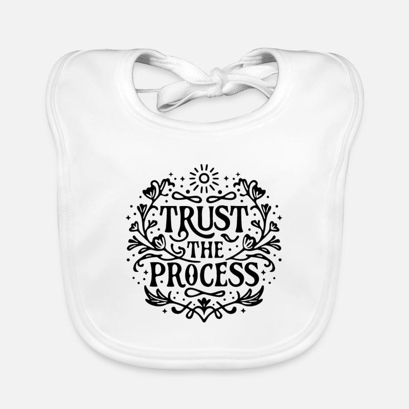 Trust the process - Organic Baby Bibs - white