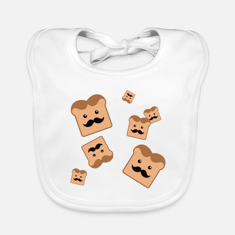 Toast à la moustache Bavoir bio Bébé