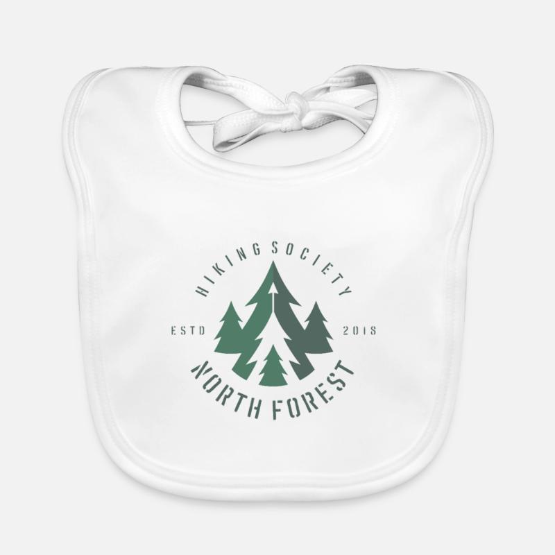 FOREST - Bavoir bio Bébé - blanc