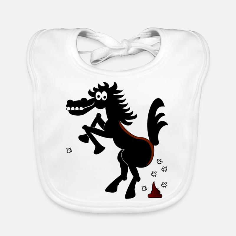 Cheval sauvage 'n mouches (ddp) Bavoir bio Bébé