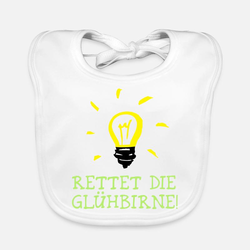 Rettet die Glühbirne! - Save the Bulb! Baby Bio-Lätzchen