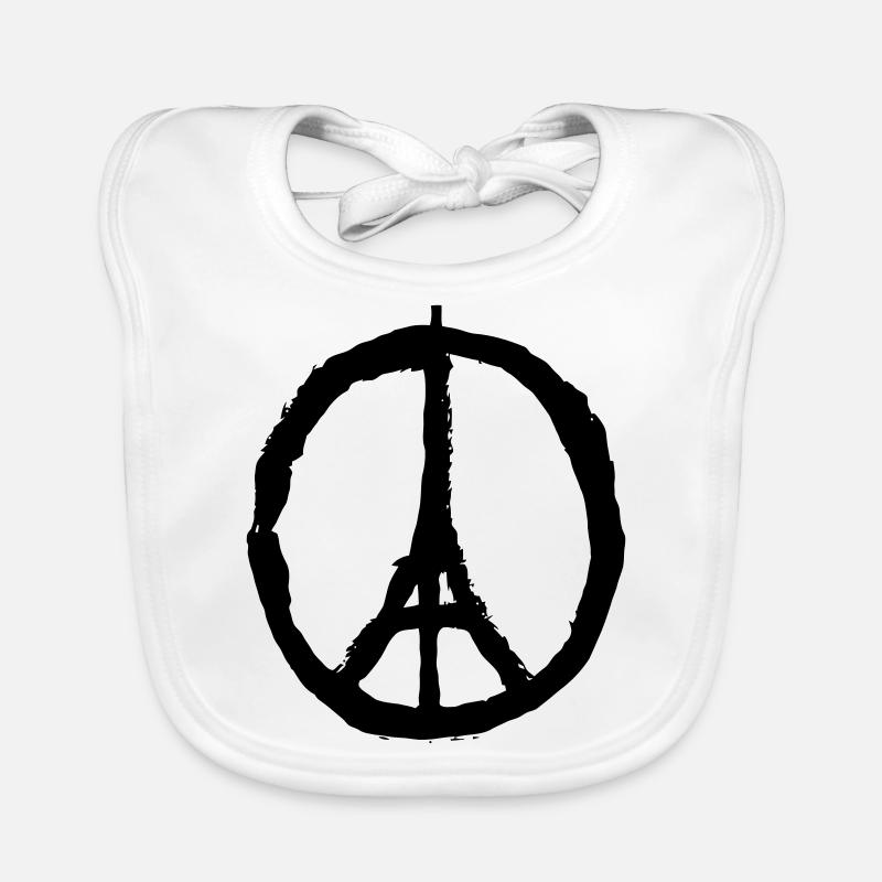 Pray for Paris - Bavoir bio Bébé - blanc