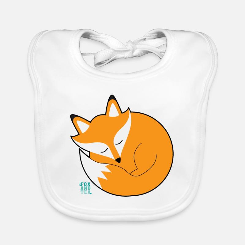 Fox And Tea _ fox sleepyhead Organic Baby Bibs