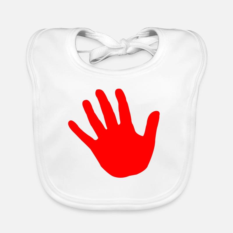 rouge à la main Bavoir bio Bébé