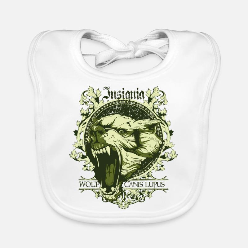 insignia wolf canis lupus Baby Bio-Lätzchen