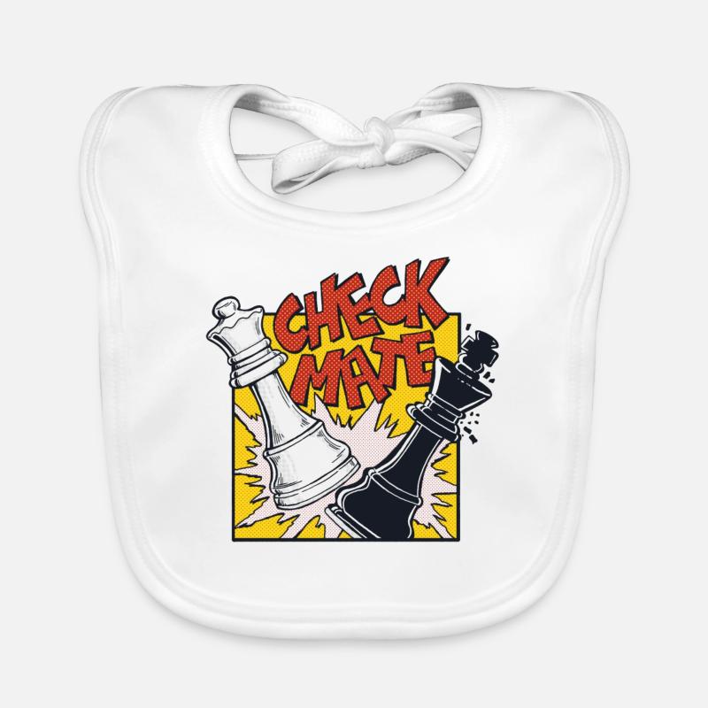 CHECKMATE (chessmatt) Organic Baby Bibs