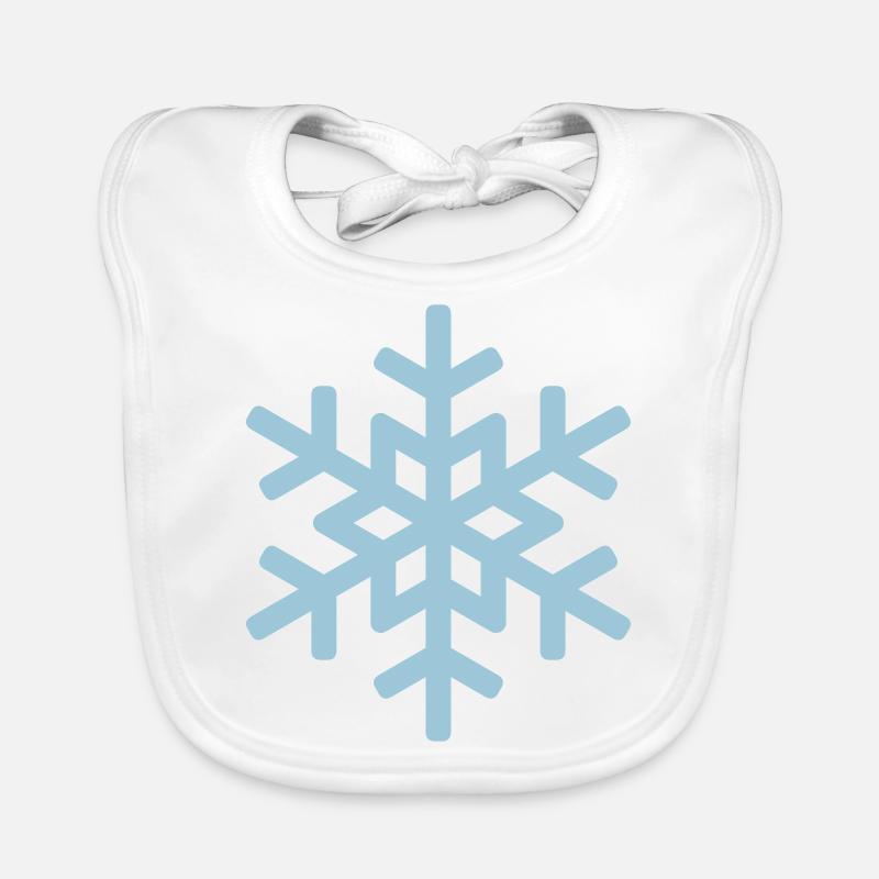 snowflake 1 Organic Baby Bibs