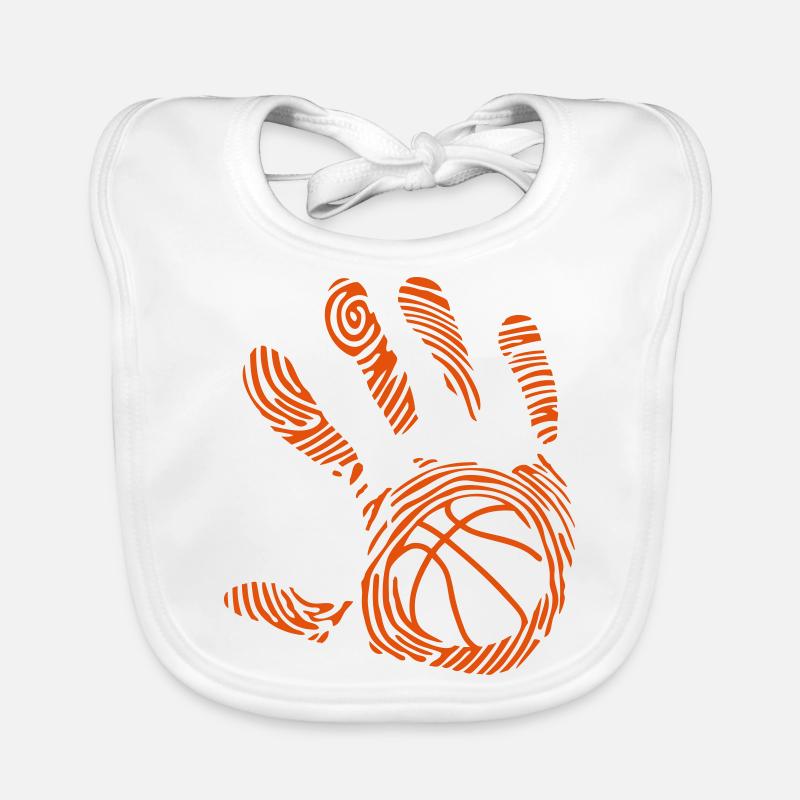basketball 9 empreinte main hand ma Bavoir bio Bébé