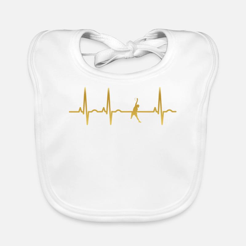 le beach-volley de rythme cardiaque évolution EKG - Bavoir bio Bébé - blanc