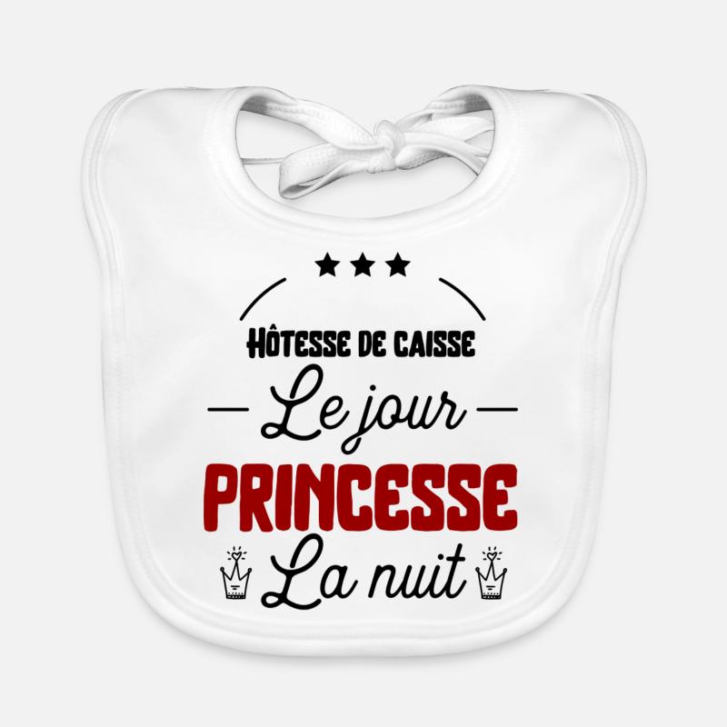 Princesse Hôtesse de caisse cadeau Bavoir bio Bébé