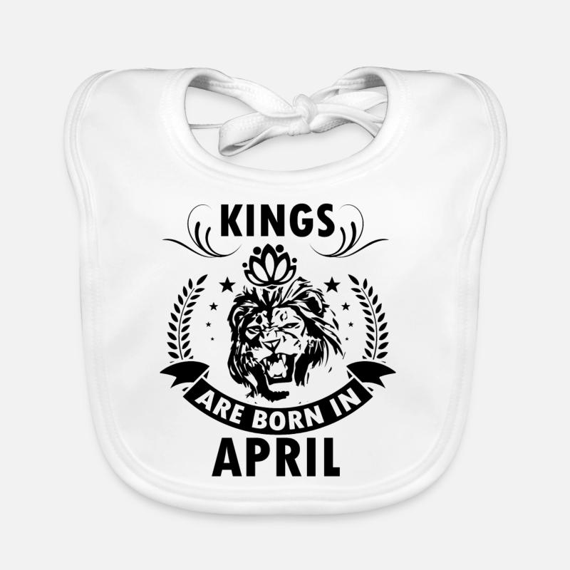 April Geburtstag Geschenk Könige geboren Geburt Baby Bio-Lätzchen