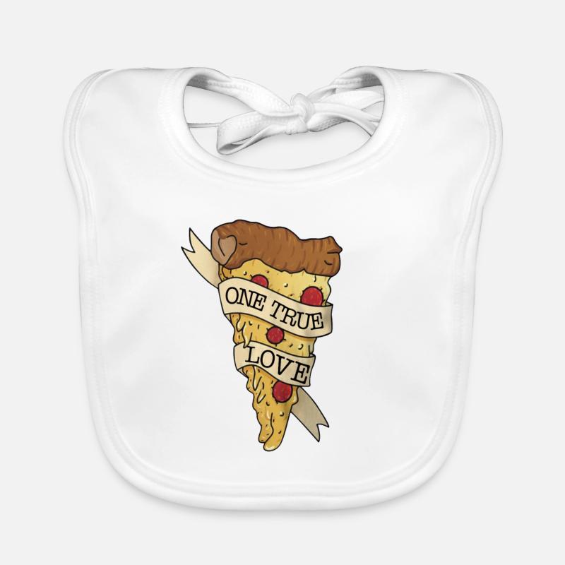 Pizza One true love Baby Bio-Lätzchen