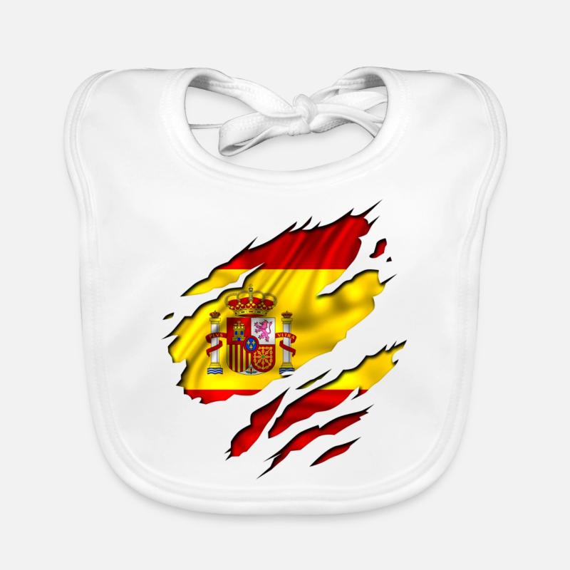 drapeau espagne españa Bavoir bio Bébé