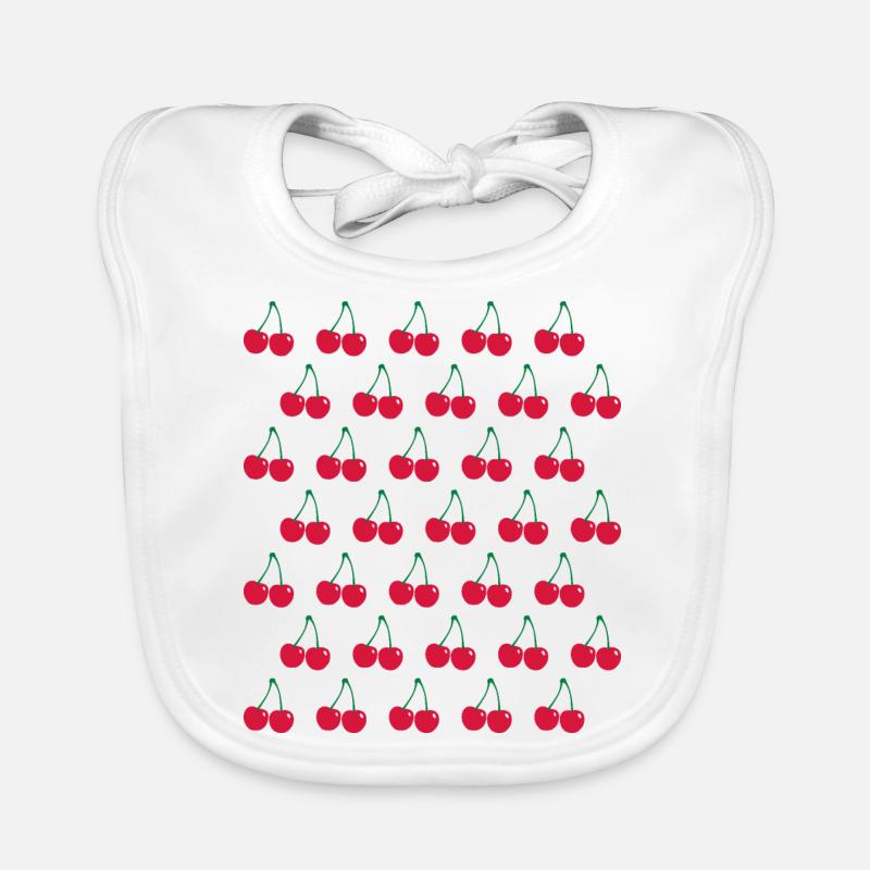 Cherries pattern Organic Baby Bibs