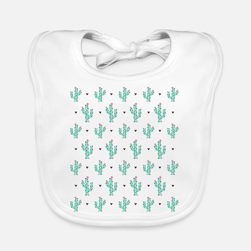 Cactus as a pattern Organic Baby Bibs