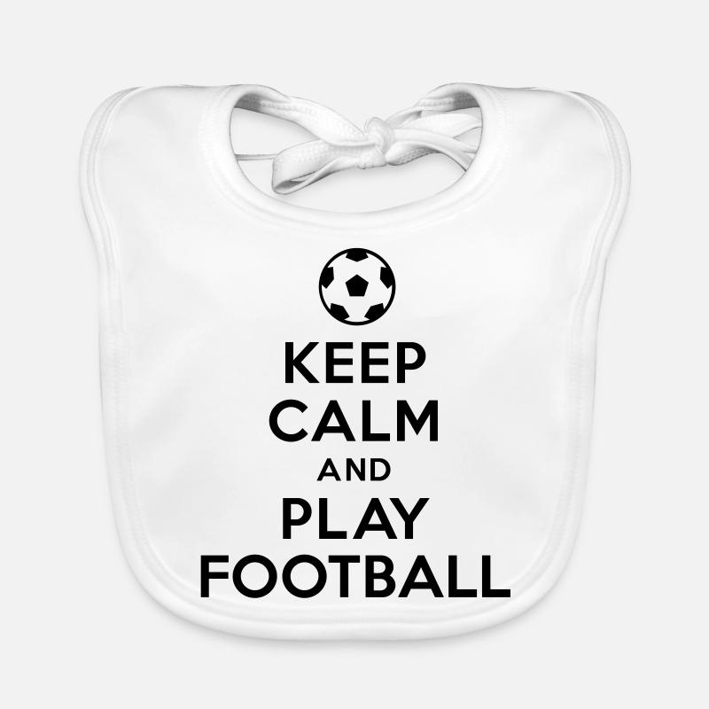 Keep Calm and Play Soccer Baby Bio-Lätzchen