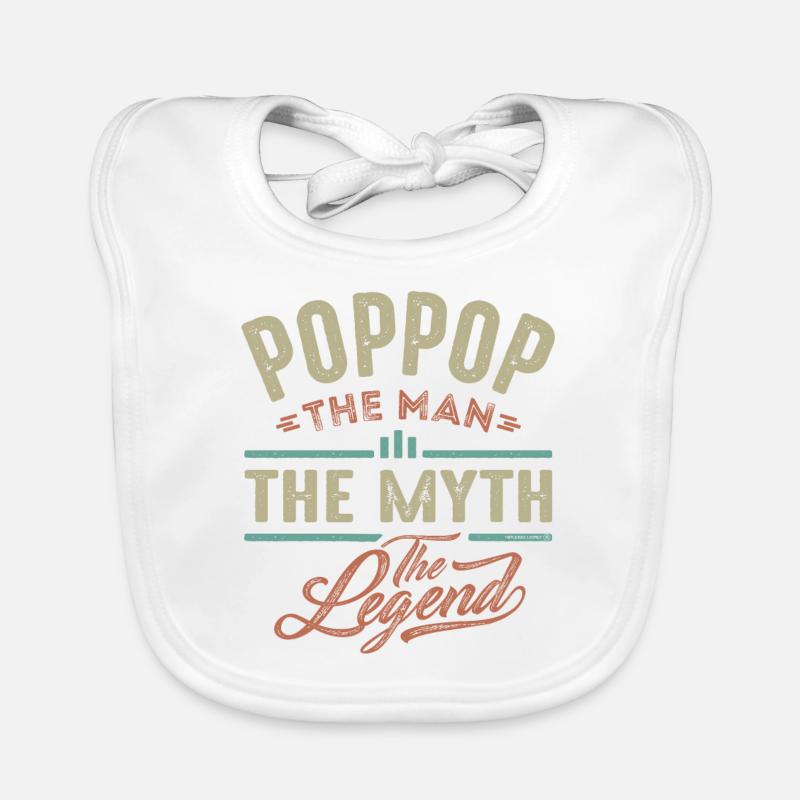 Pop Pop The Legend Organic Baby Bibs