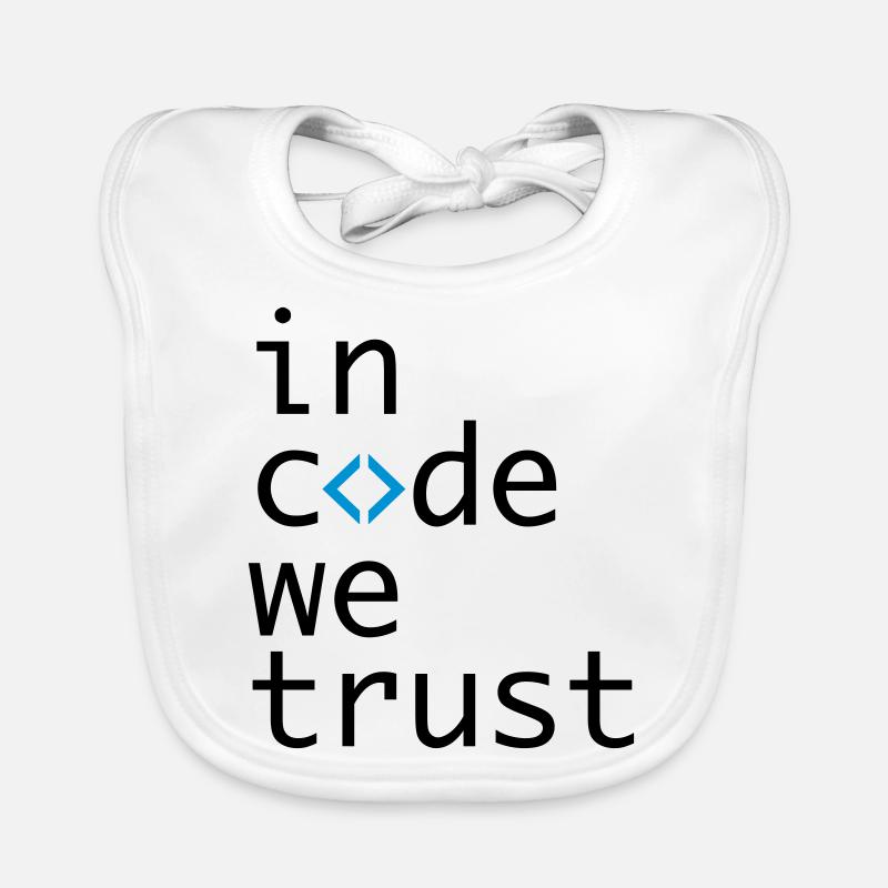 in code we trust, developer, coder Organic Baby Bibs