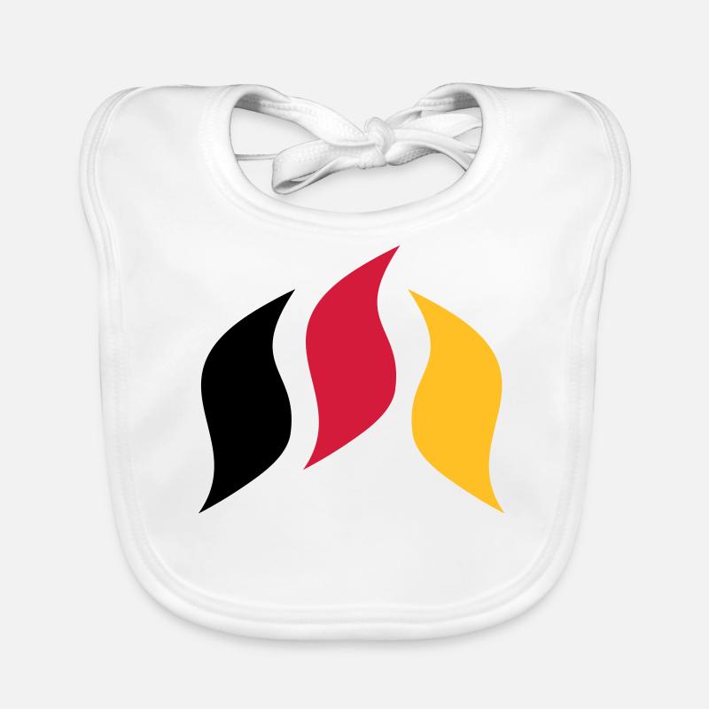 Drapeau pays flammes Bavoir bio Bébé