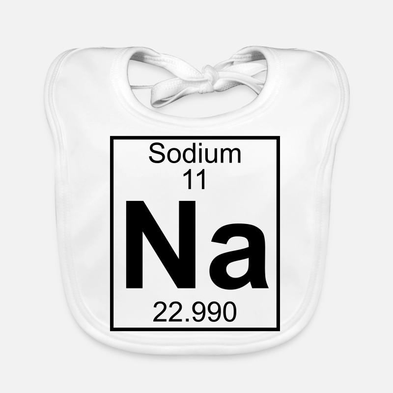Periodic table element 11 - Na (sodium) - BIG Bavoir bio Bébé