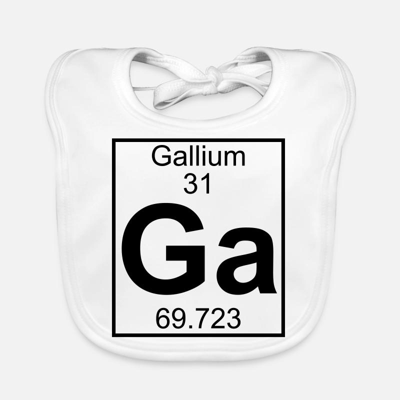 Periodic table element 31 - Ga (gallium) - BIG Bavoir bio Bébé