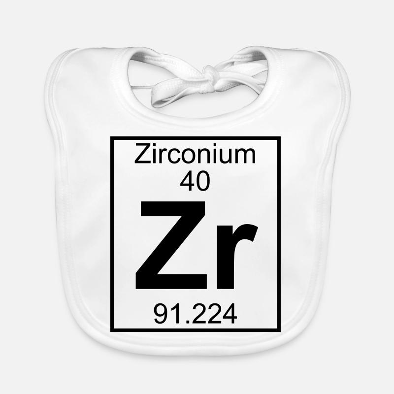 Zirconium (Zr) (element 40) Organic Baby Bibs