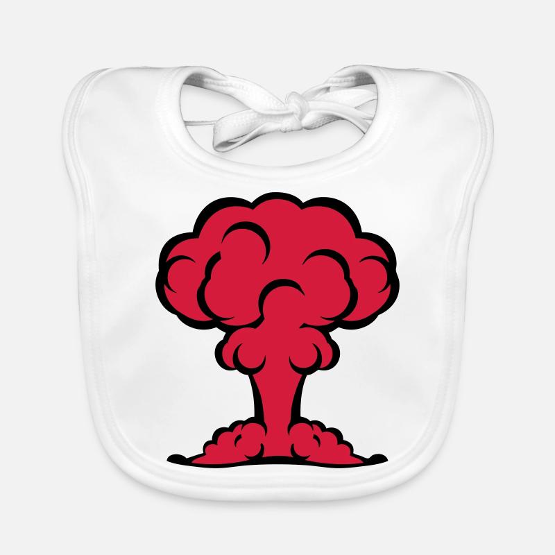 champignon nucleaire atomique bombe explosion Bavoir bio Bébé
