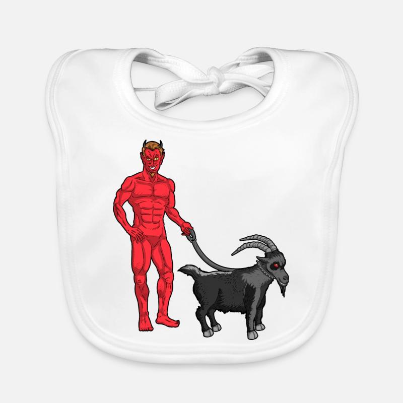 DEVIL WITH GOAT - Black Phillip goes for a ride Organic Baby Bibs