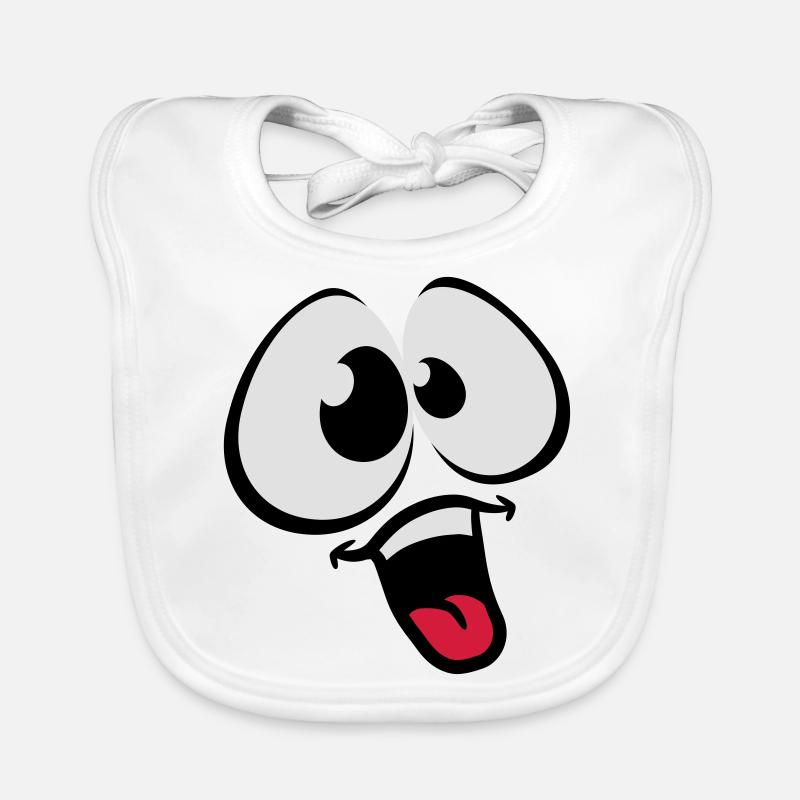 Funny Comic Face Organic Baby Bibs