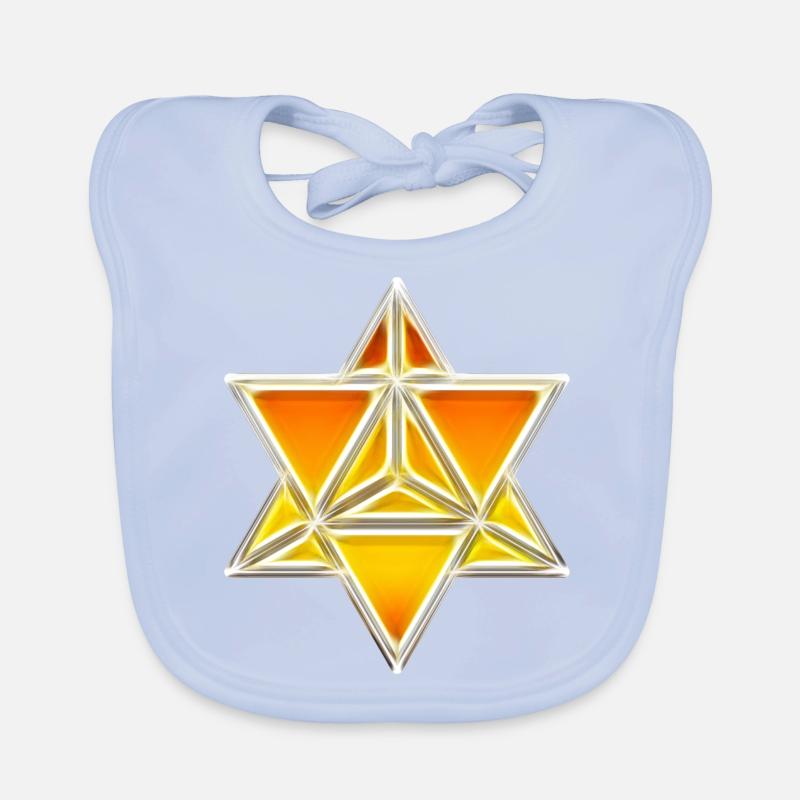 Merkaba, spirituality, sacred geometry, light Organic Baby Bibs