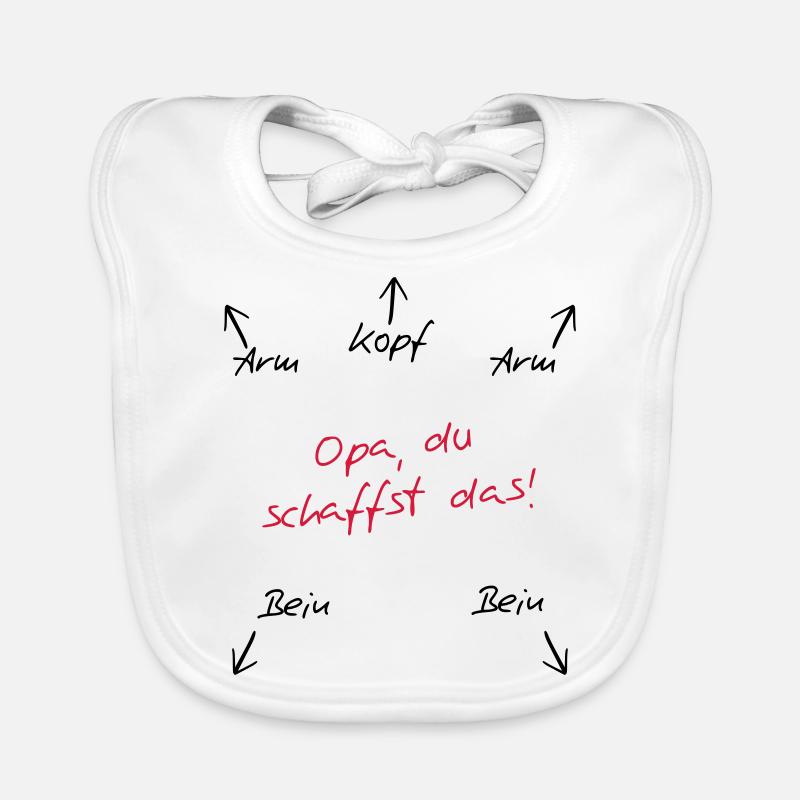 Opa du schaffst das Baby Bio-Lätzchen