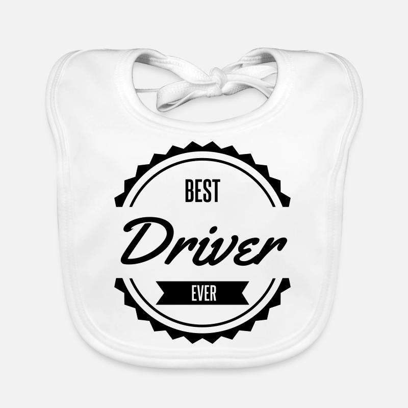 best driver conducteur chauffeur - Bavoir bio Bébé - blanc
