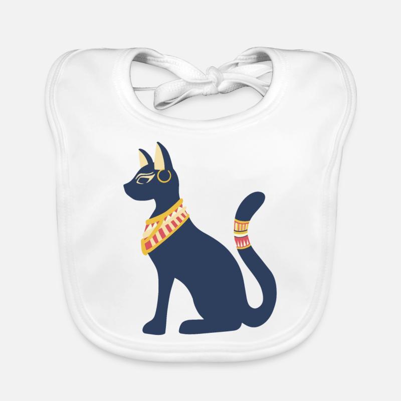 Goddess Bastet - Cat of Egypt Organic Baby Bibs