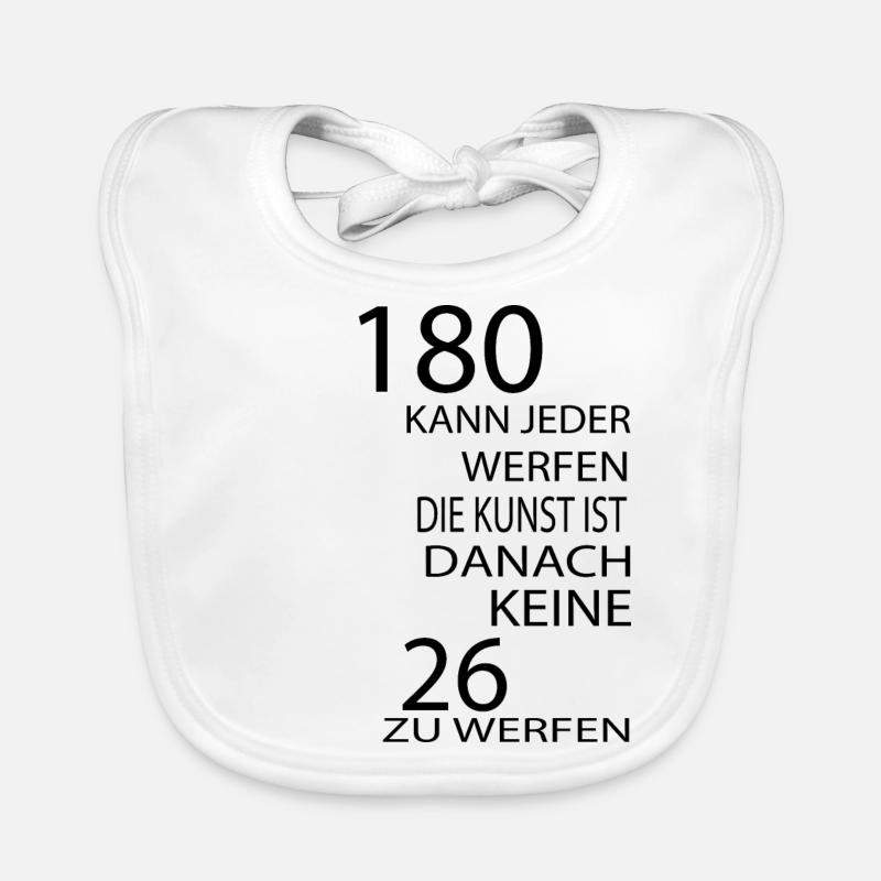 Darts Dart - Baby Bio-Lätzchen - Weiß