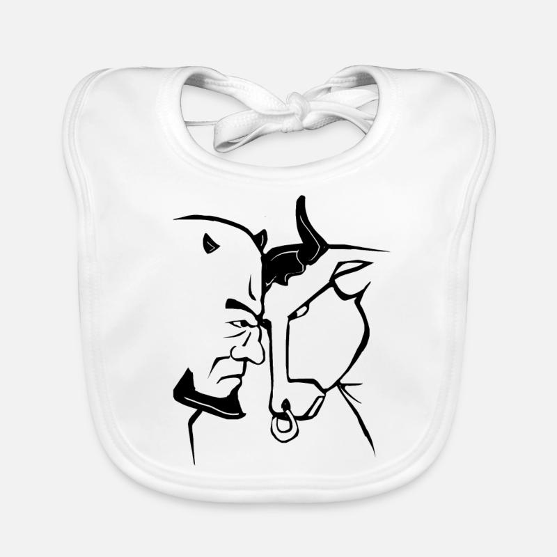 Taureau et diable Bavoir bio Bébé