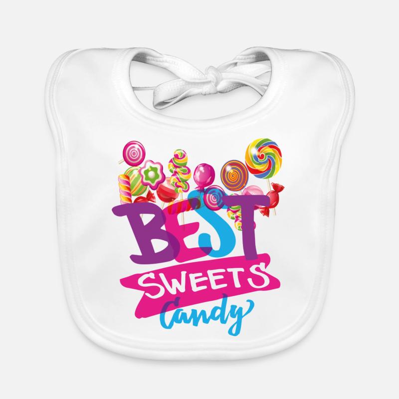 candy best candy - Baby Bio-Lätzchen - Weiß