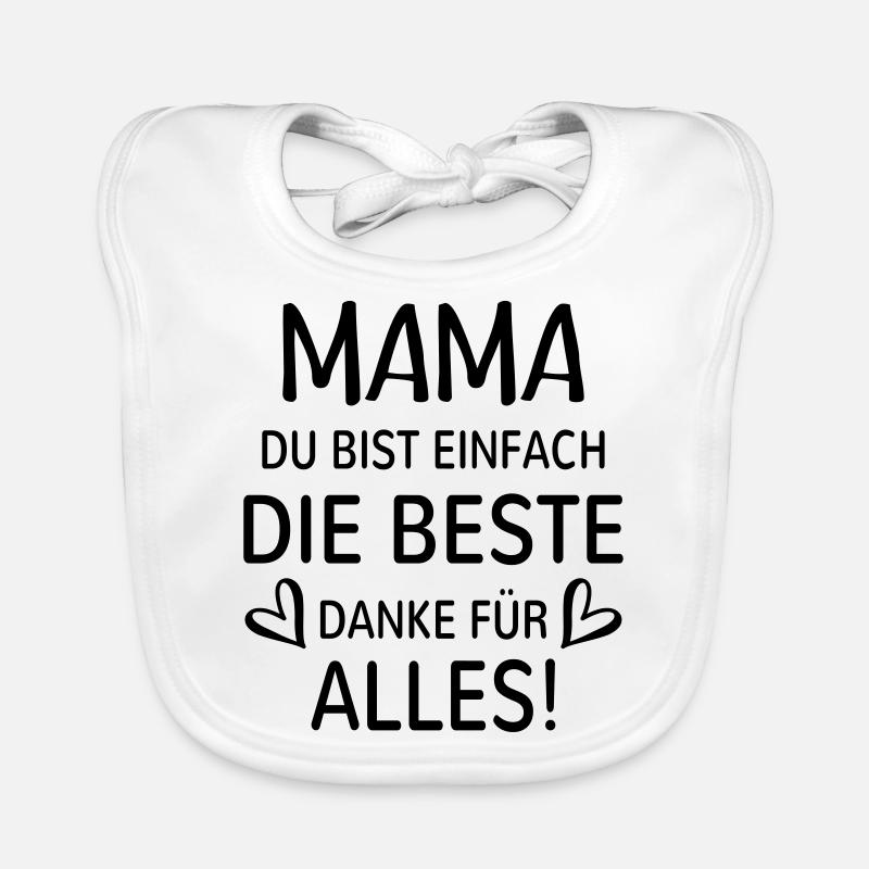 Beste Mutter Danke Mama bedanken Geschenk Herz Baby Bio-Lätzchen