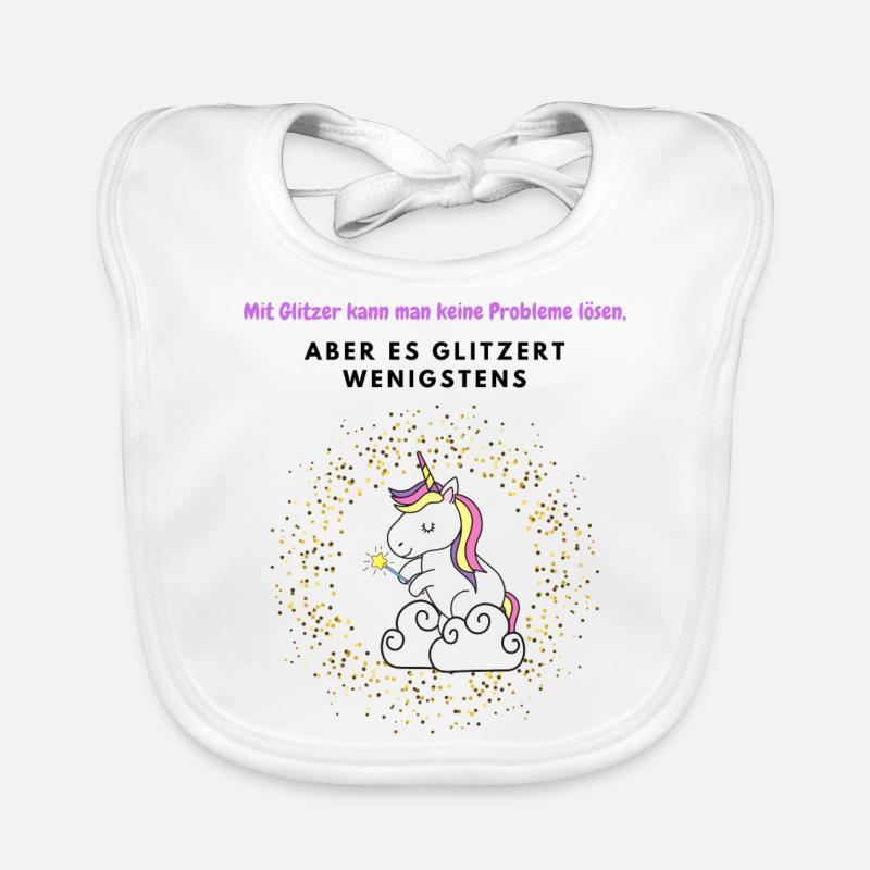 Glitter Organic Baby Bibs