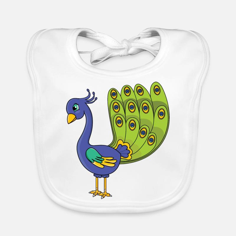 peacock Organic Baby Bibs