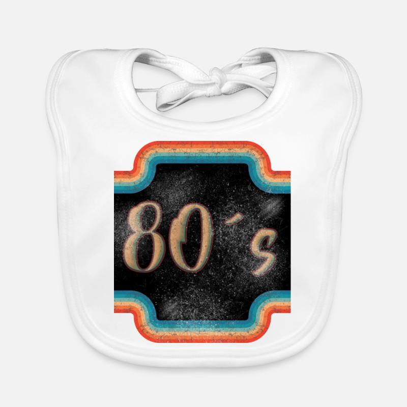 80s - Bavoir bio Bébé - blanc