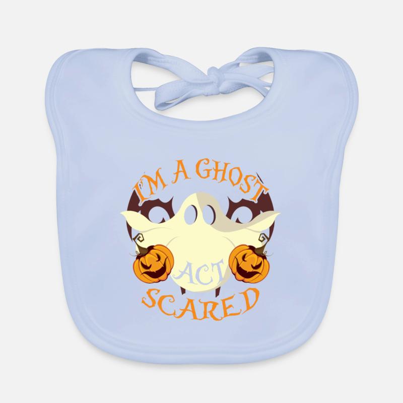 I'm A Ghost Act Scared Organic Baby Bibs