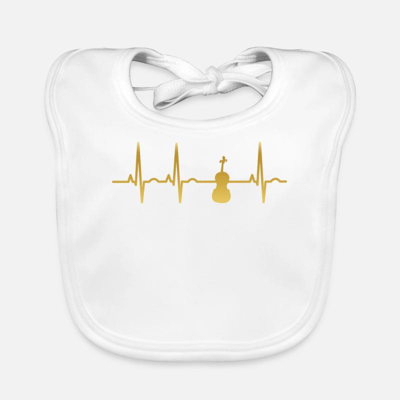 évolution du rythme cardiaque EKG violon violon Bavoir bio Bébé