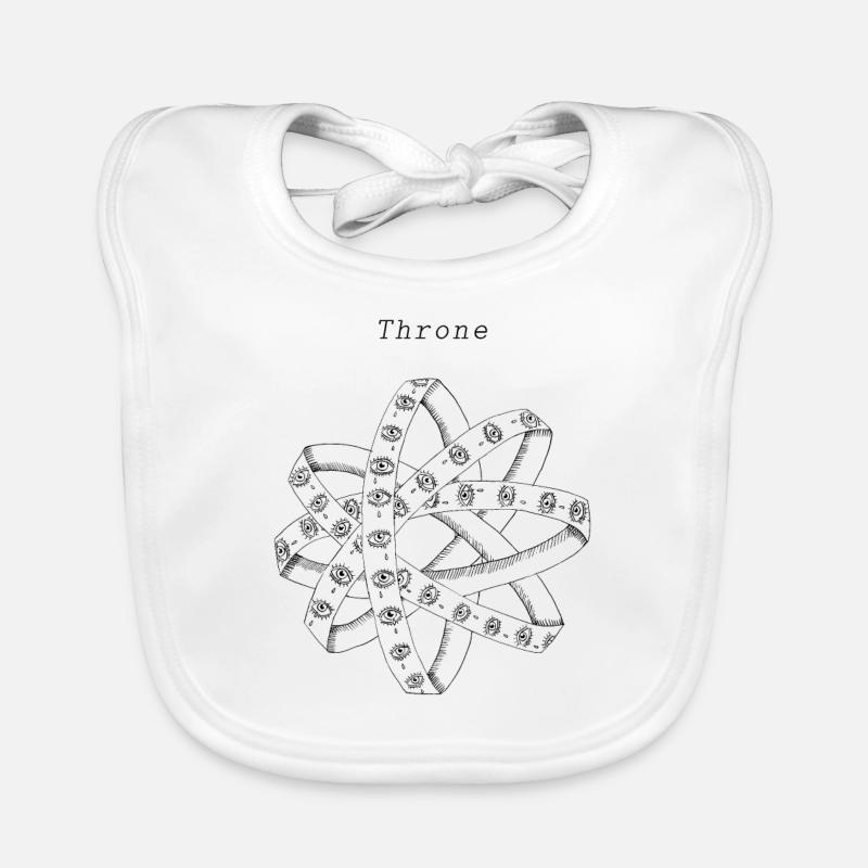 Thron Engel Throne Ophanim Tusche Illustration Baby Bio-Lätzchen