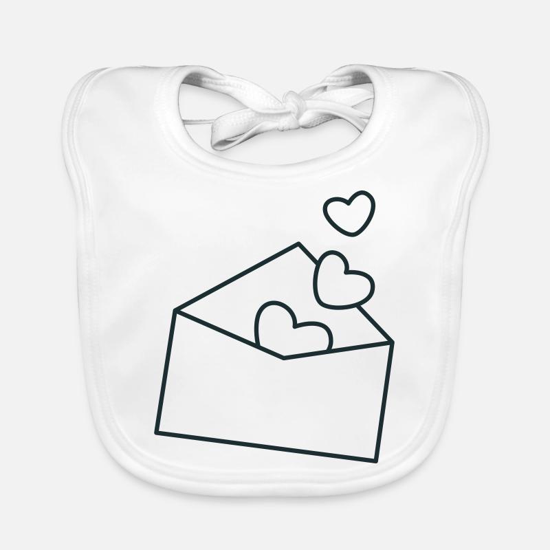 enveloppe avec des cœurs Bavoir bio Bébé