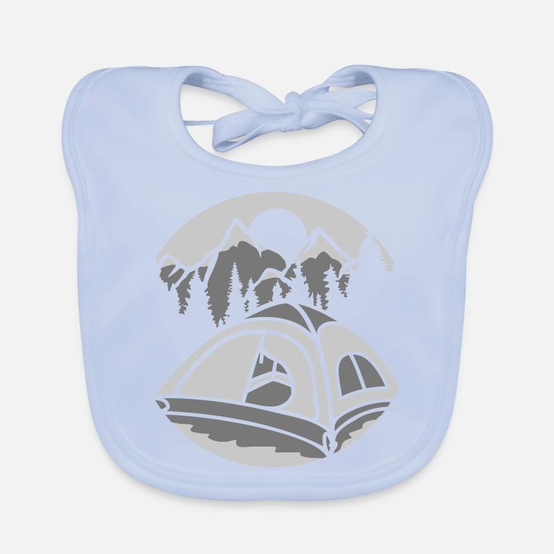 Outside live mountains camping Organic Baby Bibs
